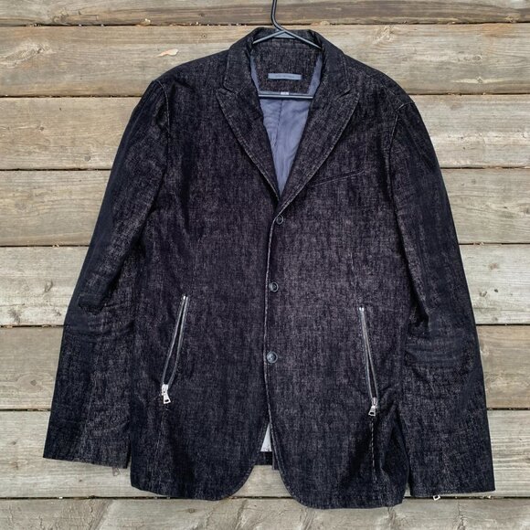 1198$ MSRP John Varvatos Tonal Plaid Zip Detail Jacket Size 54 - Picture 14 of 15